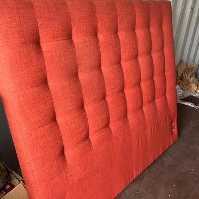 High end Rust Fabric Queen Headboard