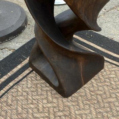 Coffee stained double wave stool/table