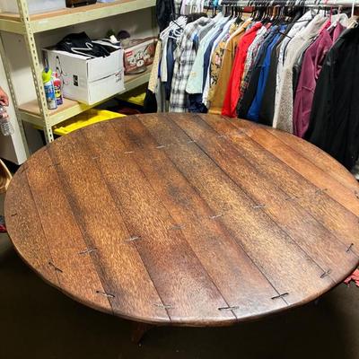 Exotic Palmwood 59”round Dining Table