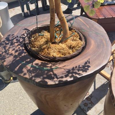 Largest Wooden Urn Handmade one log famous Fijian Artist