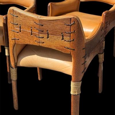 Amazing Handmade without glue or chemicals Leather and Palmwood Chairs in Suva Fiji.