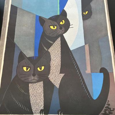 Japanese print of artist Tomo