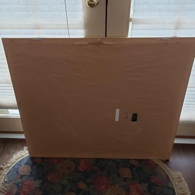 LOT 3M: Decorative Console Table, Pineapple Finial Statue & Framed Art Signed Alexander Ross