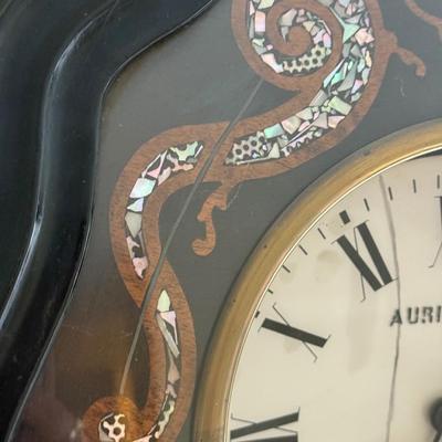 LOT 42K: Antique French Victorian Wall Clock signed Auriol Fres a Carcassonne