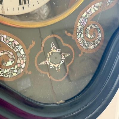 LOT 42K: Antique French Victorian Wall Clock signed Auriol Fres a Carcassonne