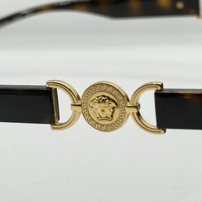 LOT 43F: Versace Dark Brown Havanna Style Sunglasses w/ Box & Case