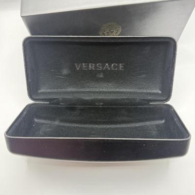LOT 43F: Versace Dark Brown Havanna Style Sunglasses w/ Box & Case