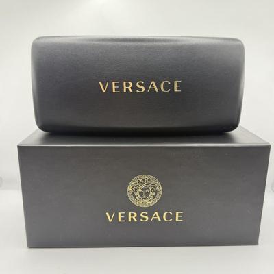 LOT 43F: Versace Dark Brown Havanna Style Sunglasses w/ Box & Case