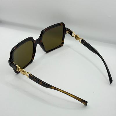 LOT 43F: Versace Dark Brown Havanna Style Sunglasses w/ Box & Case
