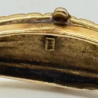 LOT 45J: Antique 14kt Gold Victorian Hinge Bangle Bracelet (13.26g)