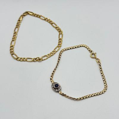 LOT 48J: Italian 14kt Gold Bracelets (7.29g)