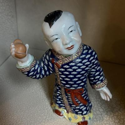 LOT 53F: Pair of Hand Painted Chinese Porcelain Figurines