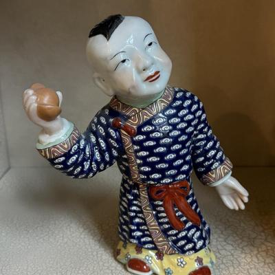 LOT 53F: Pair of Hand Painted Chinese Porcelain Figurines