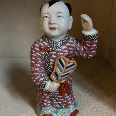 LOT 53F: Pair of Hand Painted Chinese Porcelain Figurines