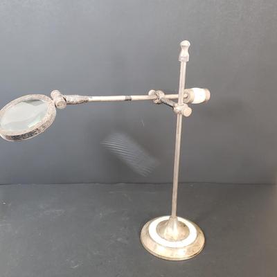 LOT 64: Black Lacquer Box, Large Wooden Gold & Black Box, Mother of Pearl Tabletop & Handheld Magnifying Glass