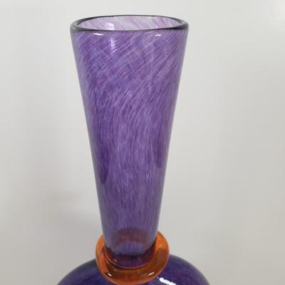 LOT 66MB: Kosta Boda & Lollipop Style Signed Art Glass Vases