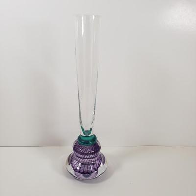 LOT 66MB: Kosta Boda & Lollipop Style Signed Art Glass Vases