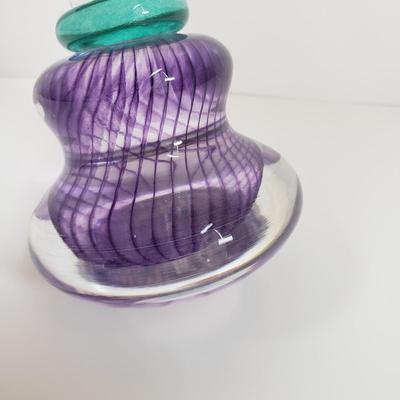 LOT 66MB: Kosta Boda & Lollipop Style Signed Art Glass Vases