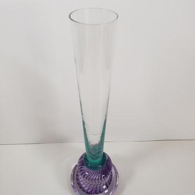 LOT 66MB: Kosta Boda & Lollipop Style Signed Art Glass Vases