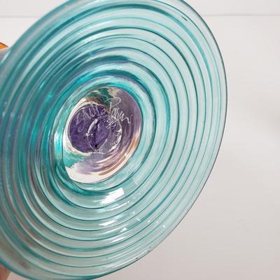 LOT 66MB: Kosta Boda & Lollipop Style Signed Art Glass Vases