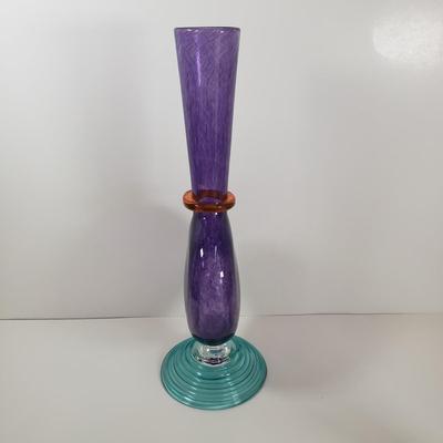 LOT 66MB: Kosta Boda & Lollipop Style Signed Art Glass Vases