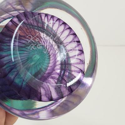 LOT 66MB: Kosta Boda & Lollipop Style Signed Art Glass Vases