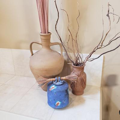 LOT 74MB: Collection of Ceramic Art Pottery Vessels-One Signed Laura Ross