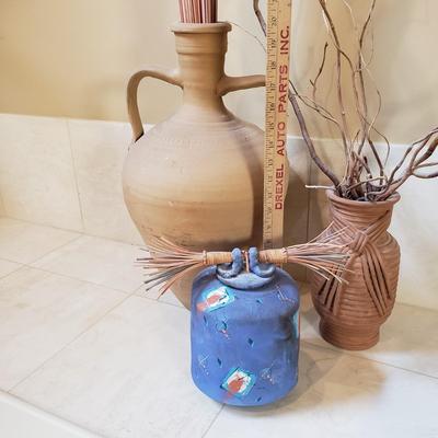 LOT 74MB: Collection of Ceramic Art Pottery Vessels-One Signed Laura Ross