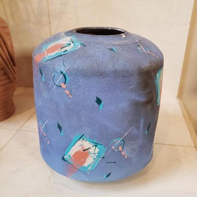 LOT 74MB: Collection of Ceramic Art Pottery Vessels-One Signed Laura Ross