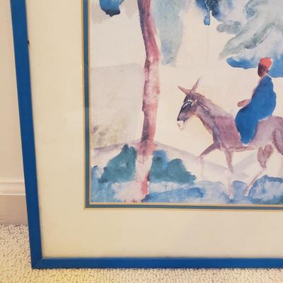 LOT 76M: Framed Art Print Donkey Rider by August Macke