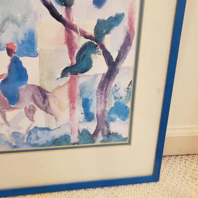 LOT 76M: Framed Art Print Donkey Rider by August Macke