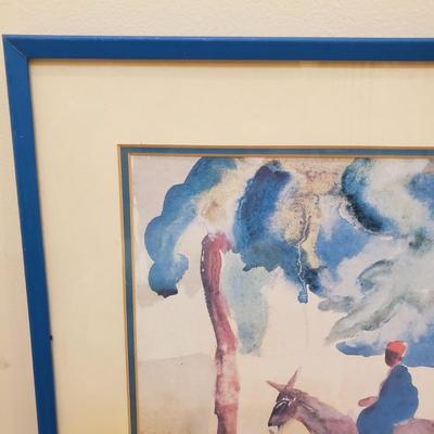LOT 76M: Framed Art Print Donkey Rider by August Macke