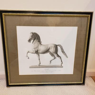 LOT 77M: Pair of Framed Art Prints of Cavallo Statue
