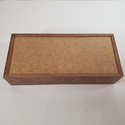 LOT 78MB: Engraved Metal Bison Note Wooden Box