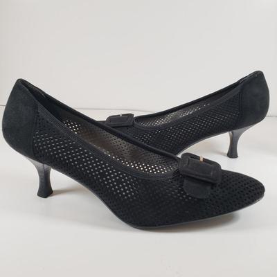 LOT 124M: Prevada Stretch Ankle Boots & Stuart Weitzman Black Suede Heels