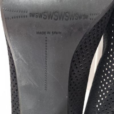 LOT 124M: Prevada Stretch Ankle Boots & Stuart Weitzman Black Suede Heels