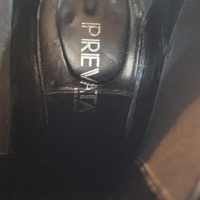 LOT 124M: Prevada Stretch Ankle Boots & Stuart Weitzman Black Suede Heels