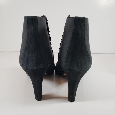 LOT 124M: Prevada Stretch Ankle Boots & Stuart Weitzman Black Suede Heels