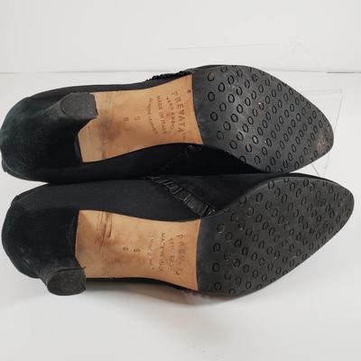 LOT 124M: Prevada Stretch Ankle Boots & Stuart Weitzman Black Suede Heels