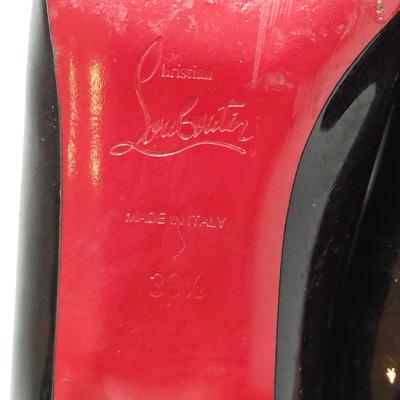 LOT 127M: Christian Louboutin Black Patent Leather Mary Jane Pumps