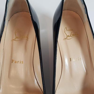 LOT 127M: Christian Louboutin Black Patent Leather Mary Jane Pumps