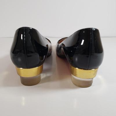 LOT 127M: Christian Louboutin Black Patent Leather Mary Jane Pumps