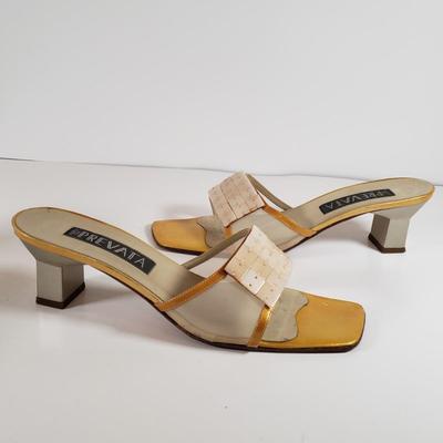 LOT 129M: Vintage Prevata Heeled Loafers & Sandals
