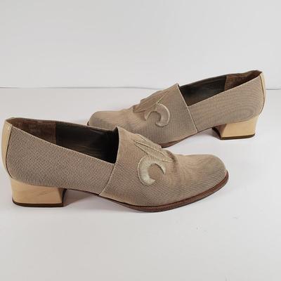 LOT 129M: Vintage Prevata Heeled Loafers & Sandals