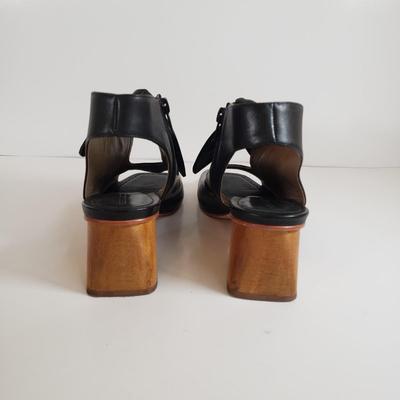 LOT 135M: Matching Bernardo Wooden Block Heel Bootie Sandals