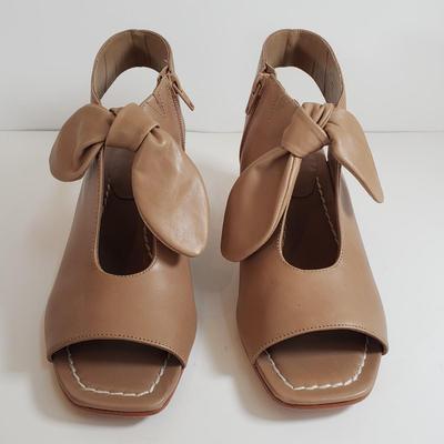 LOT 135M: Matching Bernardo Wooden Block Heel Bootie Sandals