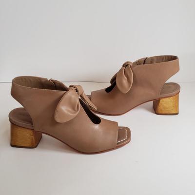 LOT 135M: Matching Bernardo Wooden Block Heel Bootie Sandals