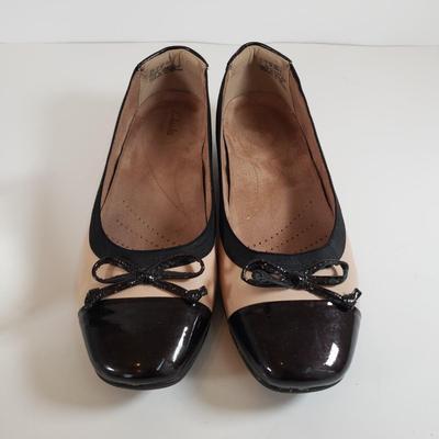 LOT 137M: Clark's Comfort Ballet Flats & Suede Wedge Sandals