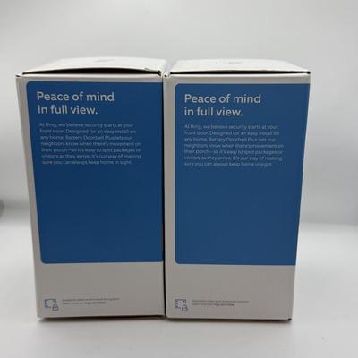 LOT 142F: Pair of NIB Ring Battery Doorbell Plus Cameras