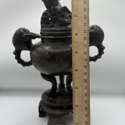 LOT 144F: Chinese Soapstone Fu Dog Jar